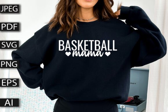 Basketball Mama SVG: A Vibrant Graphic for Playful Branding & T-Shirt Designs