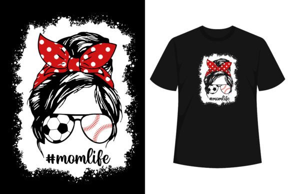 Classy Mom Life Soccer Messybun Baseball T-Shirt Graphics