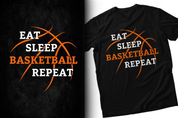 Eat Sleep Basketball Repeat SVG T-Shirt Graphics