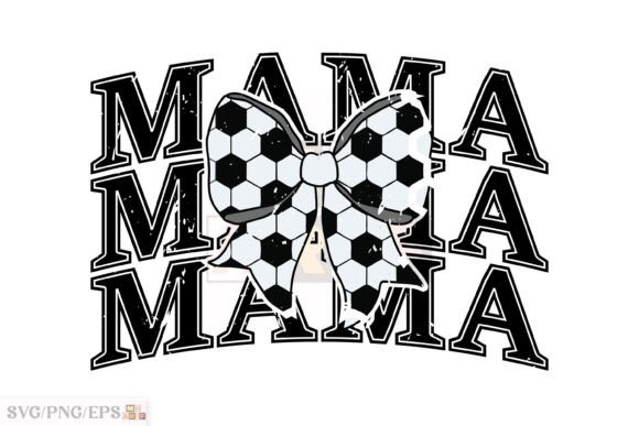 Retro Mom Mama Soccer Coquette Bow SVG: A Playful, Feminine Graphic for Lifestyle Blogging and T-Shirt Design Projects