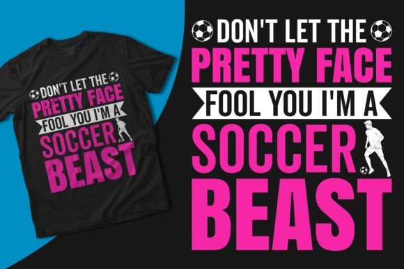 Soccer Beast Premium SVG Football Design – T-Shirt Graphics for Bold Sports Merch