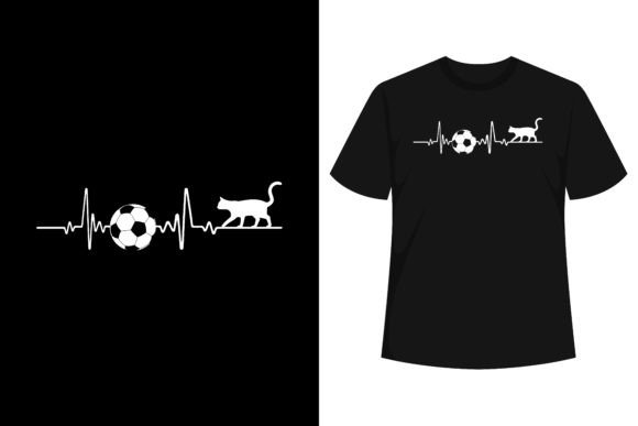 Soccer Cat T-Shirt: A Playful Graphic Design Asset for T-Shirt Designs